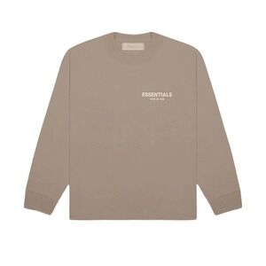 Essentials Fear of God Mens desert khaki Green mock Neck Long Sleeve Shirt 2XL